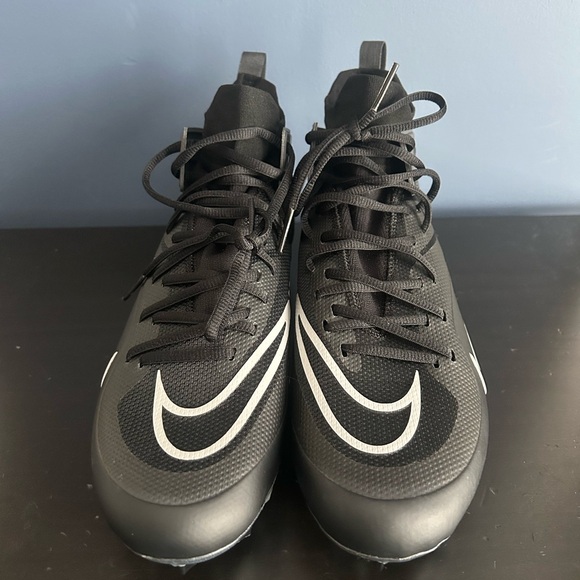 Nike Alpha Huarache 8 Elite LAX Black Lacrosse Cleats CW4447-001 Men's Size 10 - Picture 2 of 8